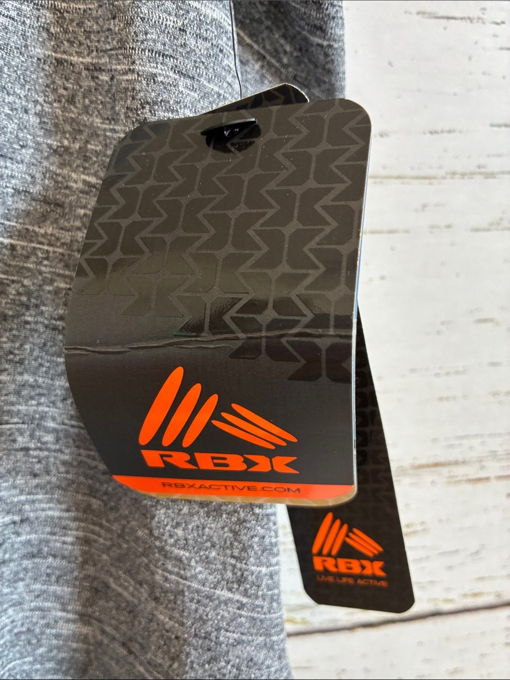 RBX Heather Gray Racerback Workout Tank w/Black Trim & Cutout Detail, sz XL, NWT - Picture 2 of 11